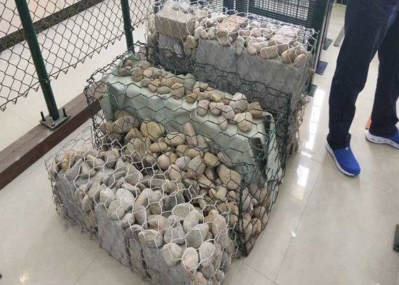 Sistem Pagar Gabion W1m Dilapisi Seng Tahan Korosi