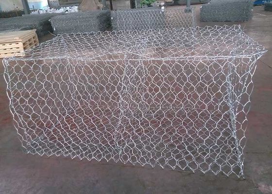 Zinc Coated 60 * 80mm Welded Gabion Box Untuk Kontrol Sungai