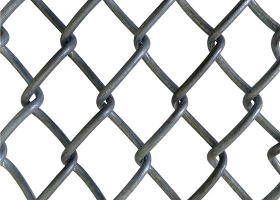 Zinc Coating 8Ft Diamond Chain Link Fence Untuk Konstruksi