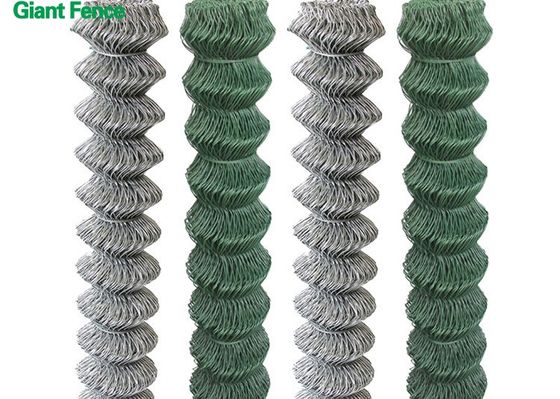 Tenunan 2.0mm Hijau 60x60mm Diamond Chain Link Anggar Untuk Pertanian