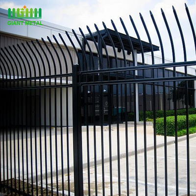 4ft Tinggi Logam Tubular Fencing Powder Coated Industrial Security Picket Design