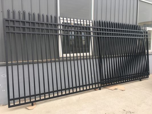 Keamanan Hot Dip Galvanized Tubular Steel Fence Tinggi 2.0m