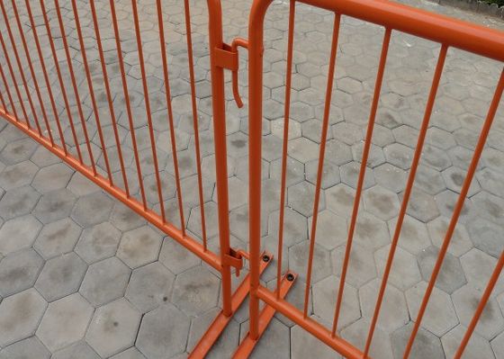 1.8mm Ketebalan Logam Baja Portabel Keselamatan Jalan Pejalan kaki Barrikada Pengendalian Kerumunan Sementara untuk Pengendalian Lalu Lintas