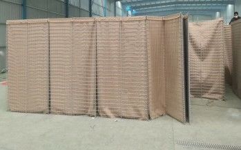 Beige 76x76mm Hesco Wall Wire Mesh Gabion Box Galvanis