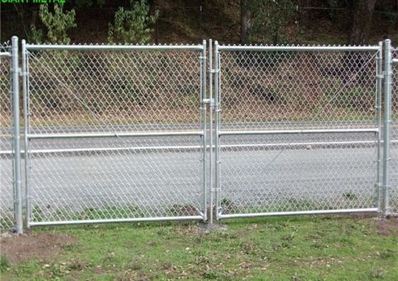 anti korosi Powder Coated 8 Ft Chain Link Fence Gate