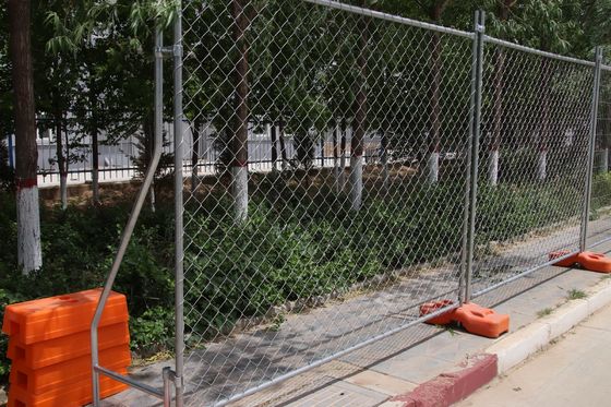 American Market Standard 6 X 12 Ft Galvanized Temporary Chain Link Fence Panel Untuk Situs Konstruksi