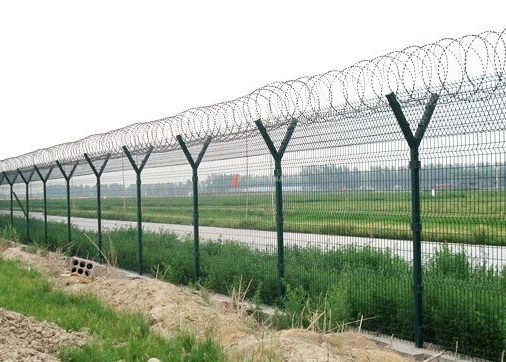 Powder Coated Green 358 Prison Anti Climb Security Fencing