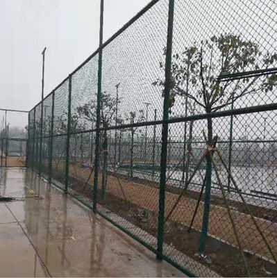 PVC Lapisan Chain Link Pagar Panel Dalam Hitam Untuk Gerbang Trellis