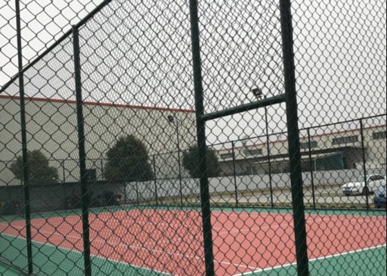 8 ft Tinggi X 25 ft Rolls Pvc Lapisan Bentuk Berlian Wire Mesh Baja Galvanize Chain Link Pagar