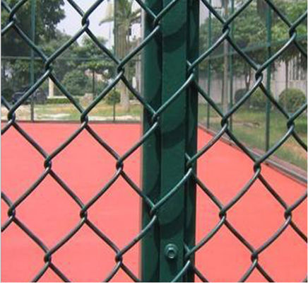 8 ft Tinggi X 25 ft Rolls Pvc Lapisan Bentuk Berlian Wire Mesh Baja Galvanize Chain Link Pagar