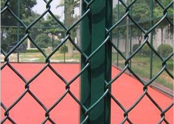 8 ft Tinggi X 25 ft Rolls Pvc Lapisan Bentuk Berlian Wire Mesh Baja Galvanize Chain Link Pagar