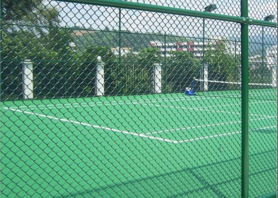 8 ft Tinggi X 25 ft Rolls Pvc Lapisan Bentuk Berlian Wire Mesh Baja Galvanize Chain Link Pagar