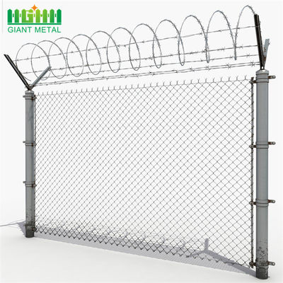 Taman Pertanian Olahraga Baja Logam 9 Gauge Digunakan Chain Link Pagar
