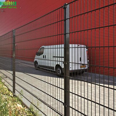 Powder Coated 50 * 200mm Double Wire Mesh Anggar Warna Hijau 3.5mm