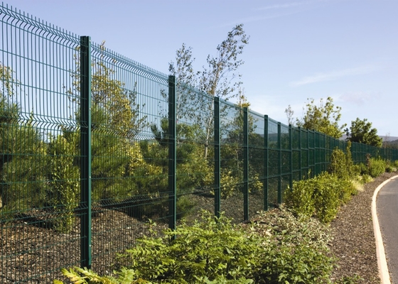 Pvc Coated Peach Post 3d Curved Fence Lipat Welded Wire Mesh