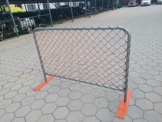 Pvc Chain Link Mesh Sementara Pagar Acara Logam Kaki Datar Crowd Control