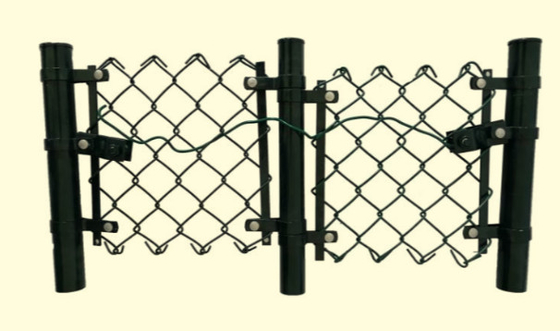 Sampel Gratis 40x40mm Diamond Chain Link Pagar Baja Dan Dilapisi Pvc