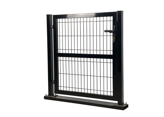 1.5m Tinggi Metal Garden Fence Gate Warna Hijau Pvc Coated Welded Wire Mesh